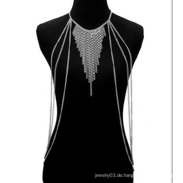 Mode Gold / Silber Ketten Halskette Punk Rock Körper Kette für Frauen
